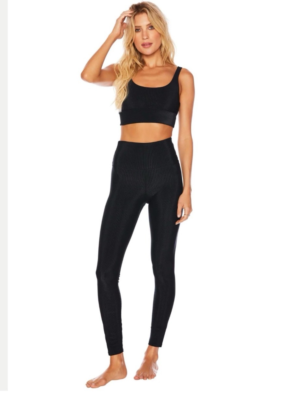 Beach Riot Ayla Workout Legging Size Small Black Glitter